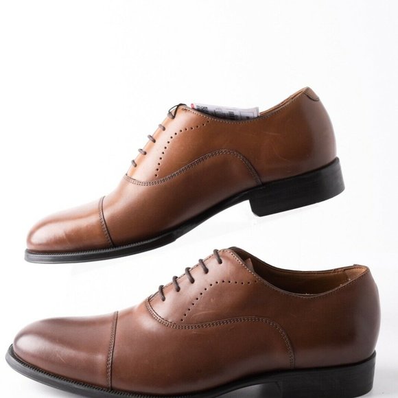 Zara Mens Brown Leather Oxford Dress Shoe Sz 10 43 main image 8